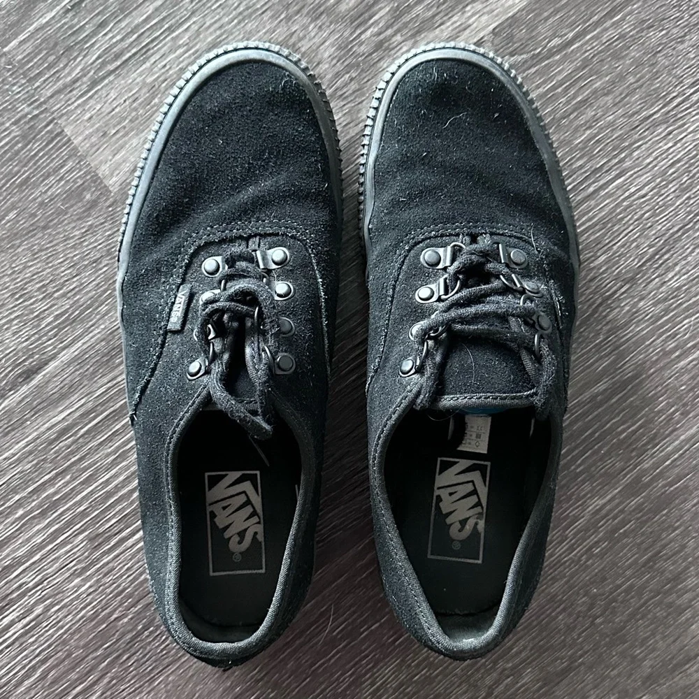 Vans Authentic Platform Black Mono Shoes - Picture 4 of 5